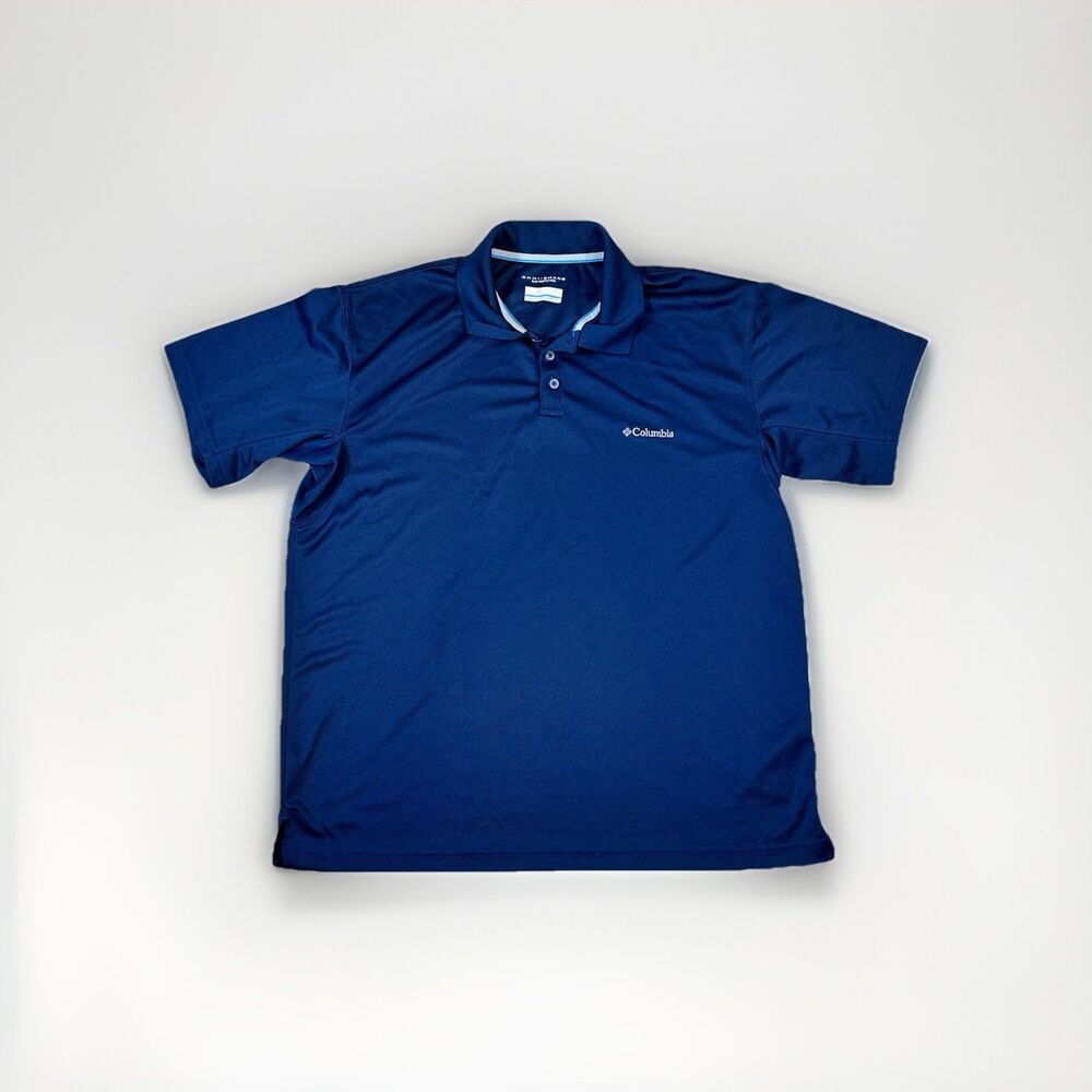 Columbia Omni-Shade Polo Shirt Men’s XL Short Sleeve Performance Navy Casual